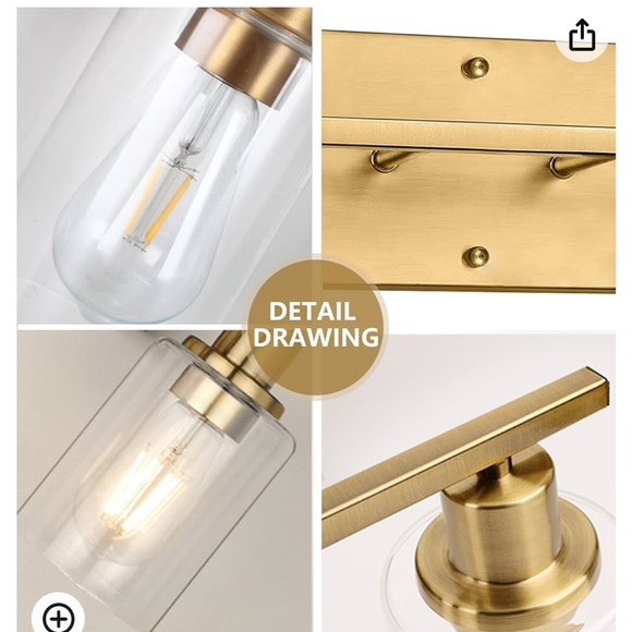 Gold Light Fixture - Picture 5 of 10